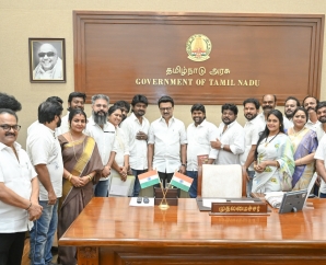 தமிழக முதல்வரை சந்தித்த சின்னத்திரை நடிகர் சங்க புதிய நிர்வாகிகள்!