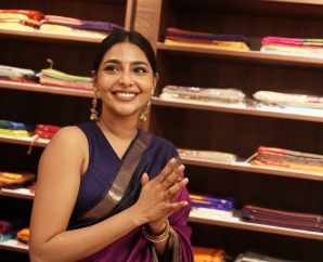 நடிகை ஐஸ்வர்யா லட்சுமி  சென்னையில் ஆரம்பித்து வைத்த 'துகில்' நிறுவனத்தின் புதிய கிளை!